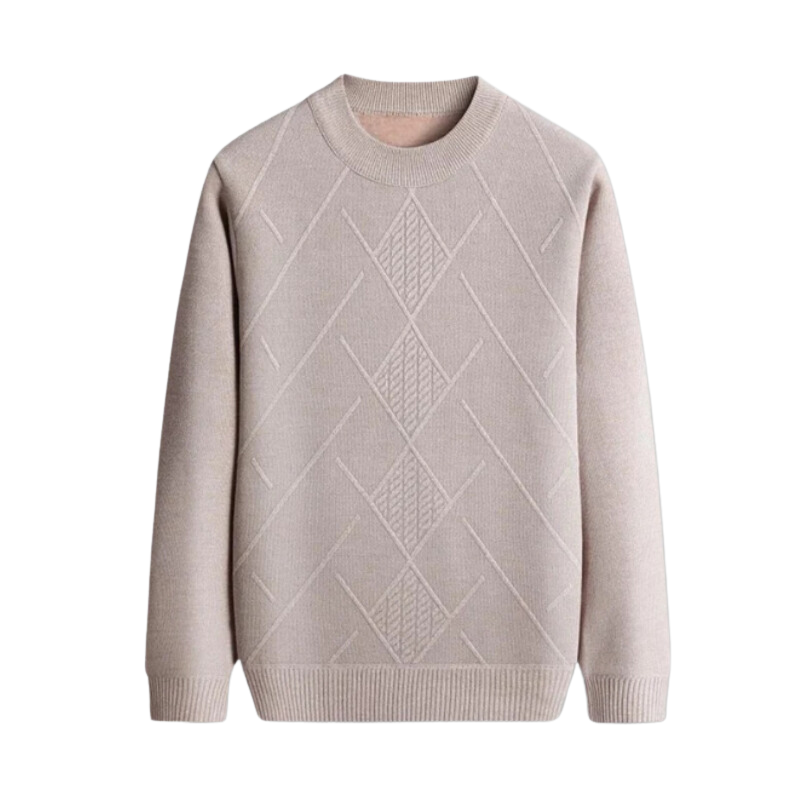 Classic Diamond Geometric Knit Sweater for Men