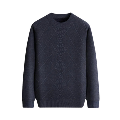 Classic Diamond Geometric Knit Sweater for Men