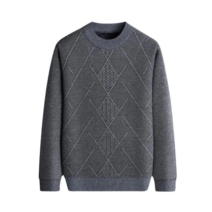 Classic Diamond Geometric Knit Sweater for Men