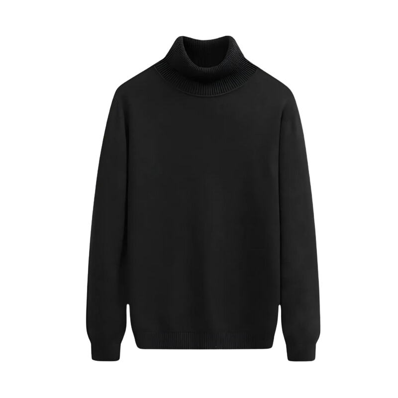 Timeless Solid Turtleneck Sweater for Men