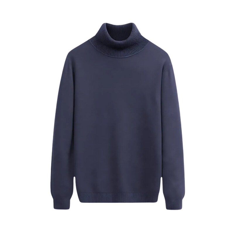 Timeless Solid Turtleneck Sweater for Men