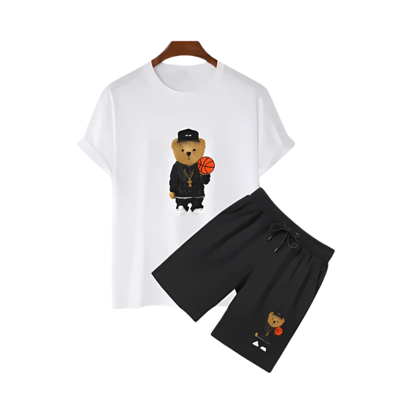 Basketball Bear Graphic Summer Set