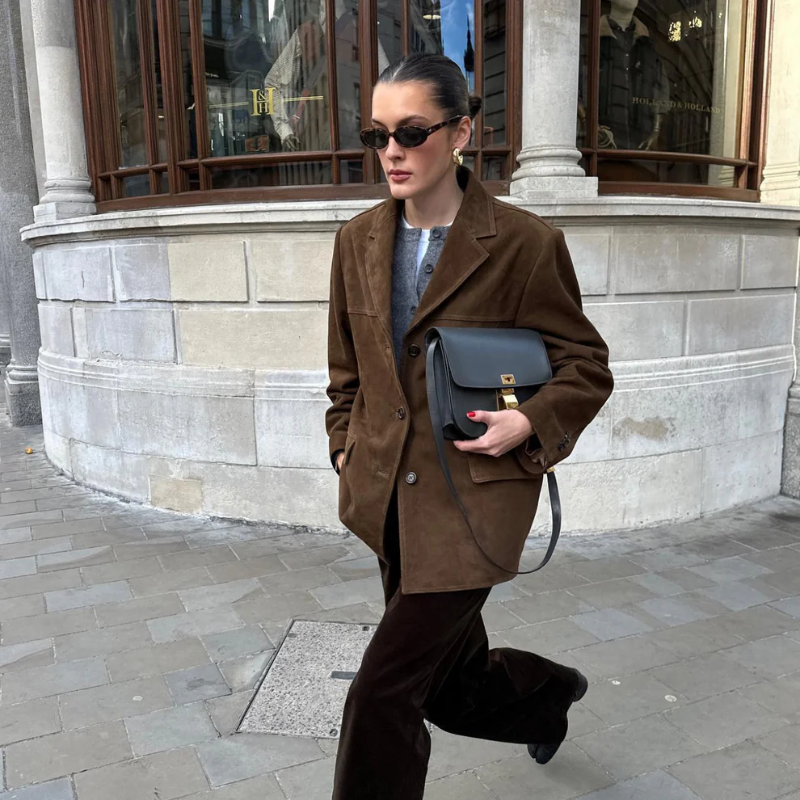 Oversized Brown Jacket for Women