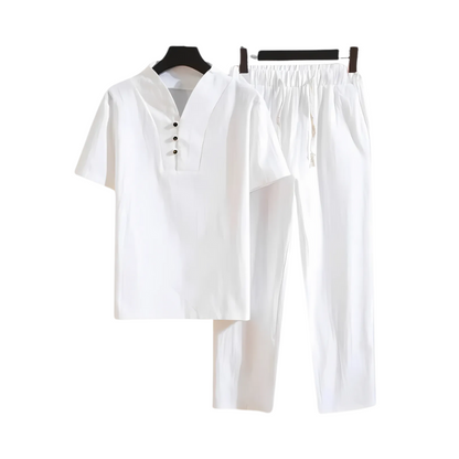 Linen Shirt and Trousers Set for Men