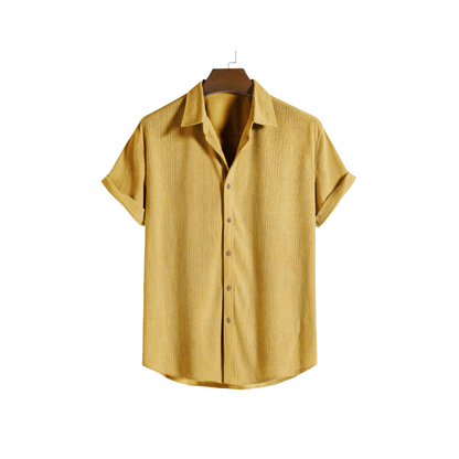 Men's Casual Button Up Corduroy Shirt